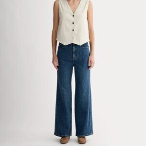 Everlane Way-High Sailor Jean (Size 29, 27.5" Inseam, Color: Deep Blue)